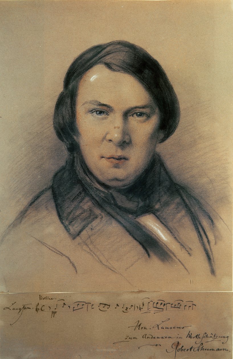 Robert Schumann (1810-56) 1853 af Jean Joseph Bonaventure Laurens