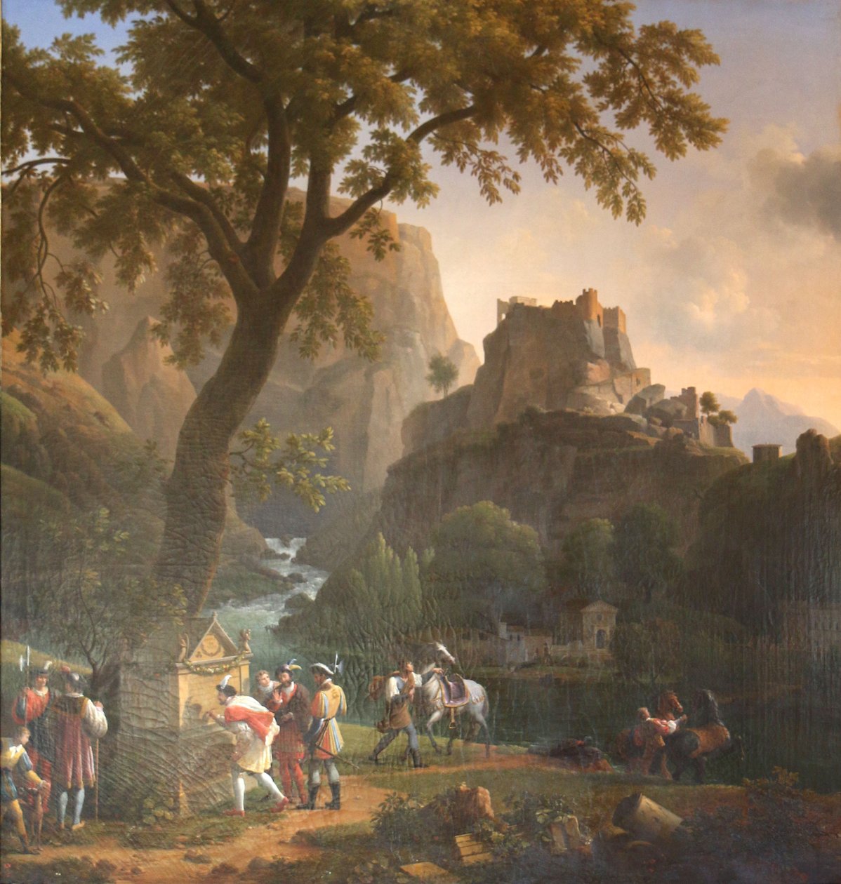 François I ved Vaucluse springvand af Jean Joseph Xavier Bidauld