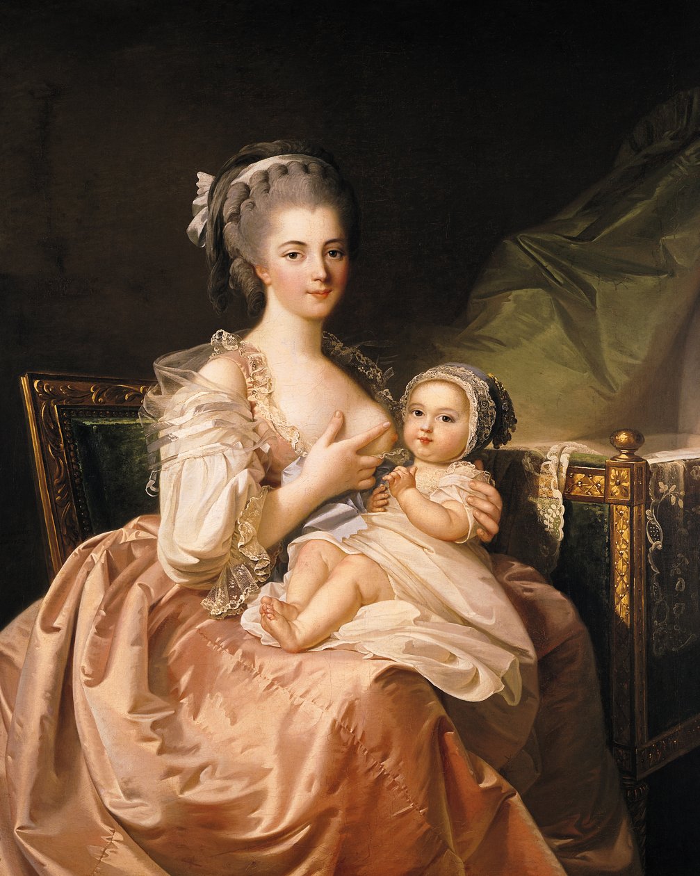 Den unge mor, ca. 1770-80 af Jean Laurent Mosnier