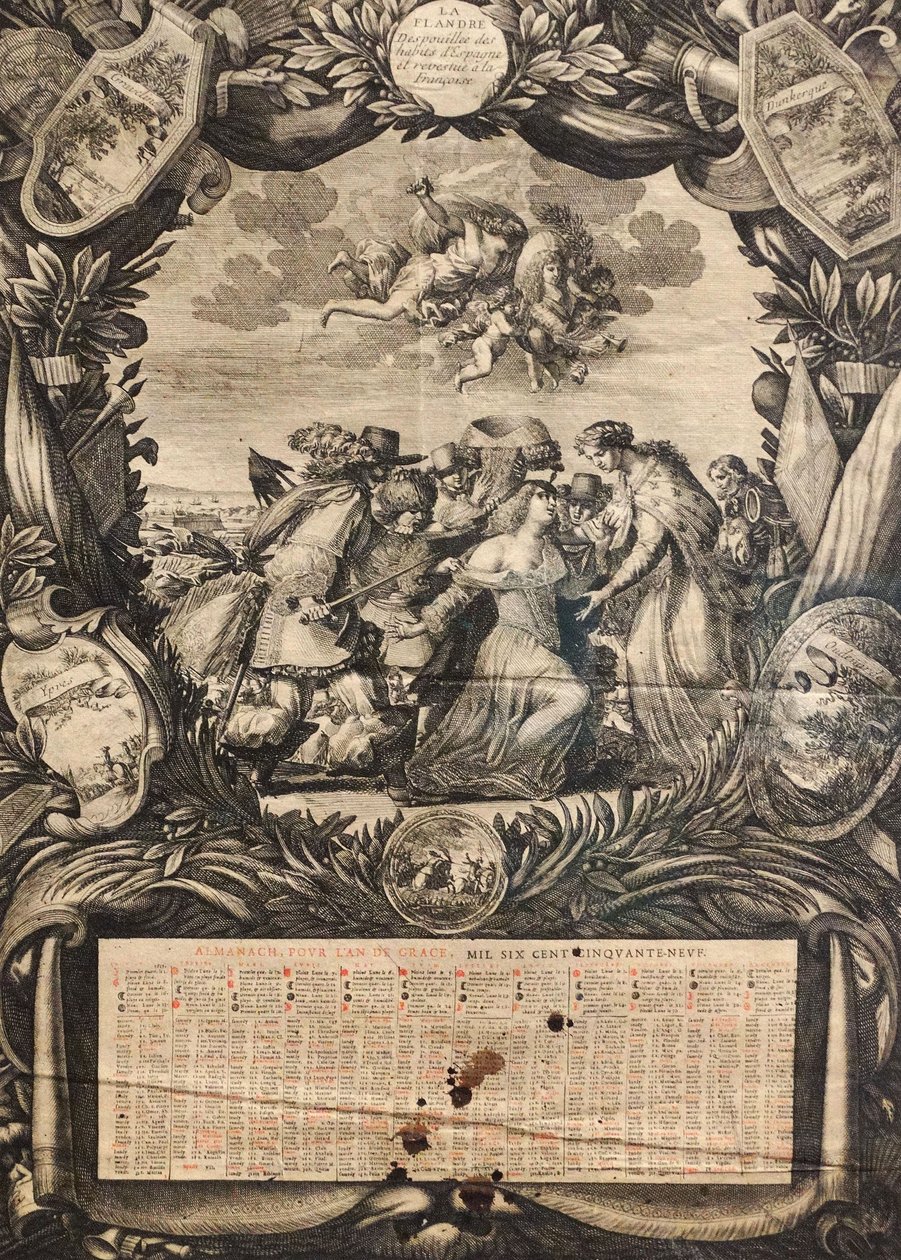 Allegori om underkastelsen af Flandern til Ludvig XIV af Jean Lepautre