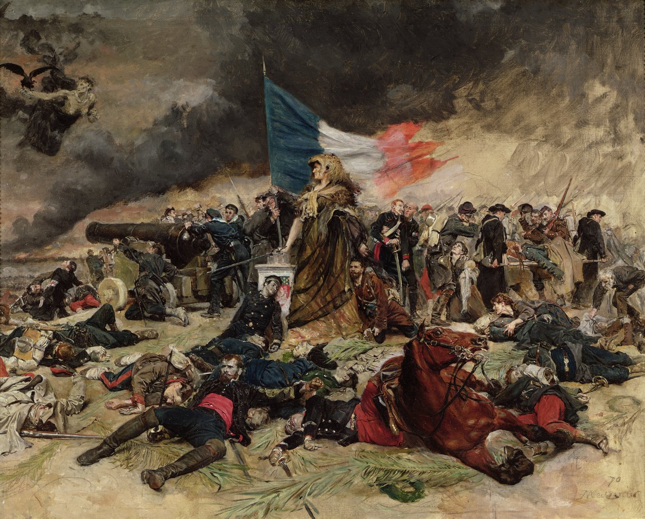 Allegori om belejringen af Paris, 1870 af Jean Louis Ernest Meissonier