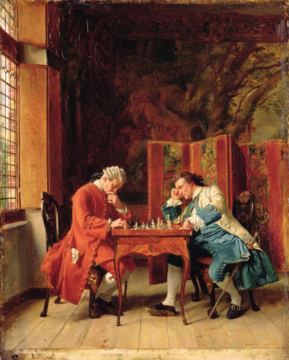 Skakspillerne, 1856 af Jean Louis Ernest Meissonier