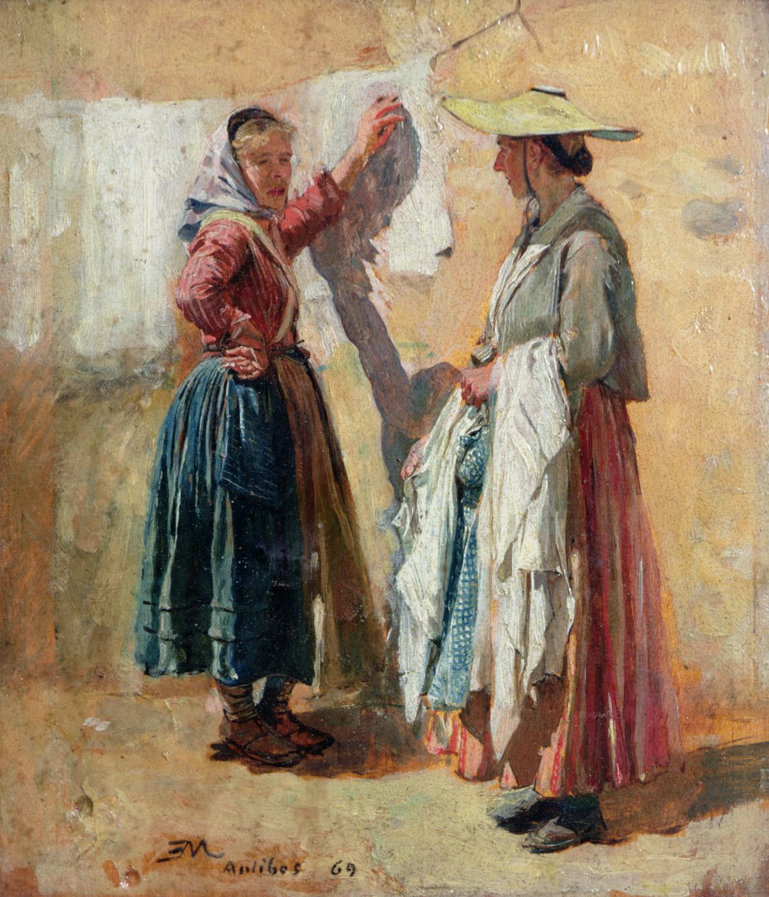 Vaskekvinder i Antibes, 1869 af Jean Louis Ernest Meissonier