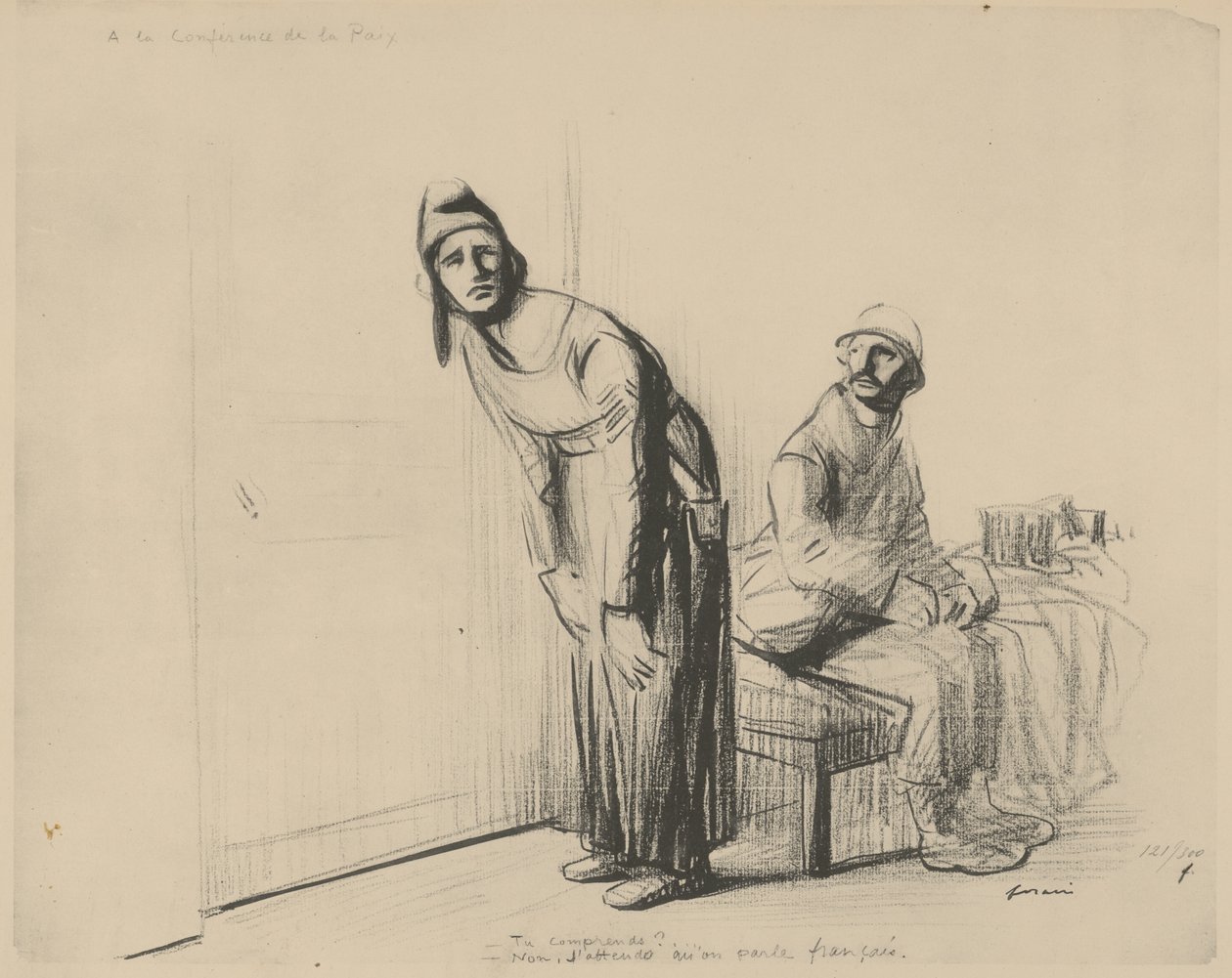 Ved fredskonferencen 1919 af Jean Louis Forain