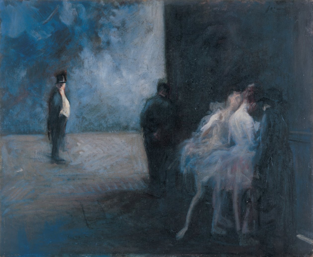 Backstage Symphony i blå af Jean Louis Forain