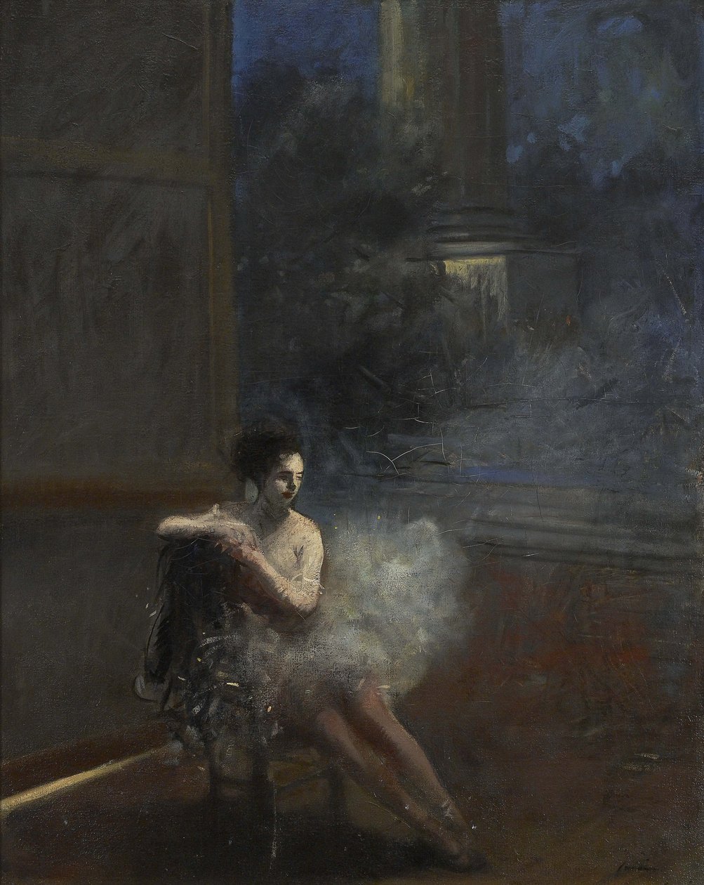 Siddende danser af Jean Louis Forain