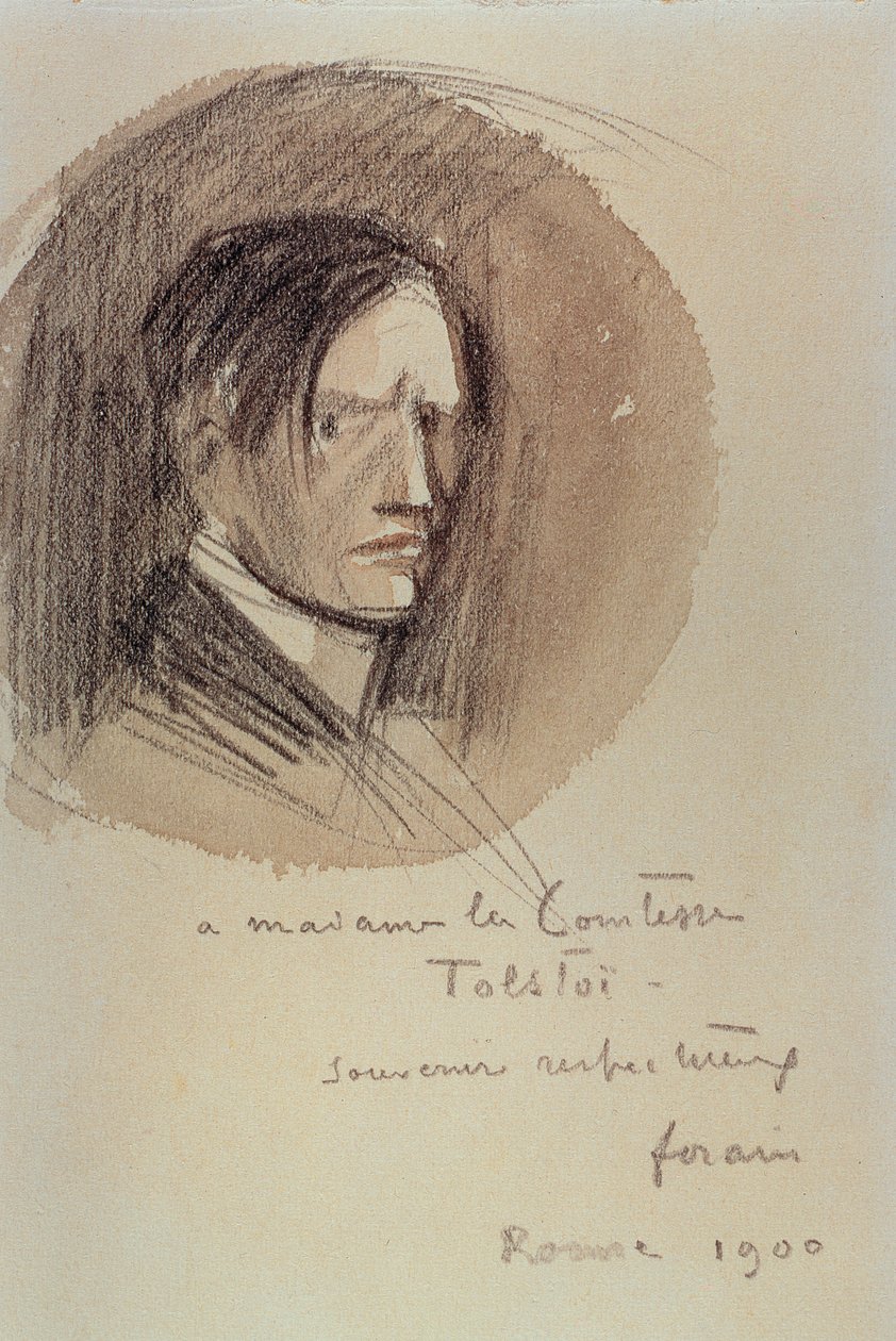 Selvportræt, 1900 (kul på papir) af Jean Louis Forain