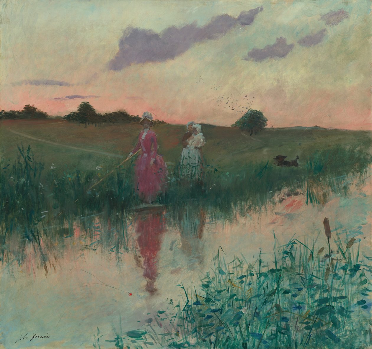 Kunstnerens hustru Fiskeri af Jean Louis Forain