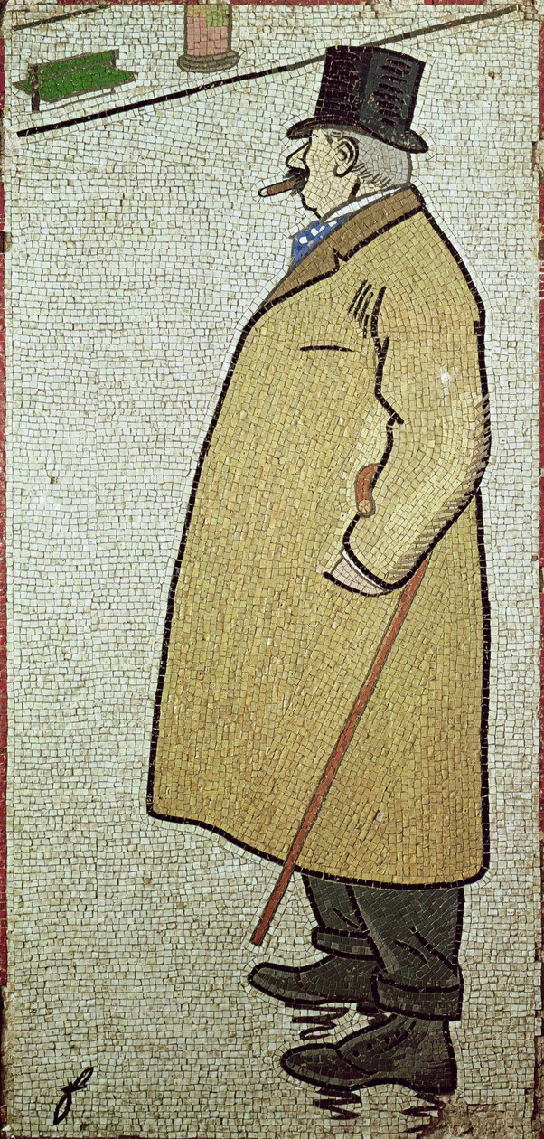 The Old Walker, ca. 1900 (mosaik) af Jean Louis Forain