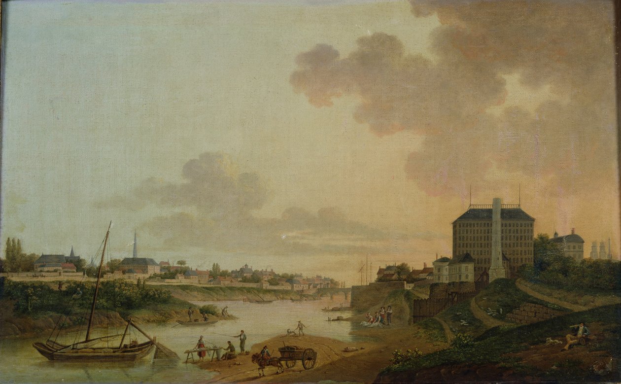 Udsigt over Bomuldsfabrikken fra Motte Sanguin i Orleans, 1825 af Jean Louis Rabigot