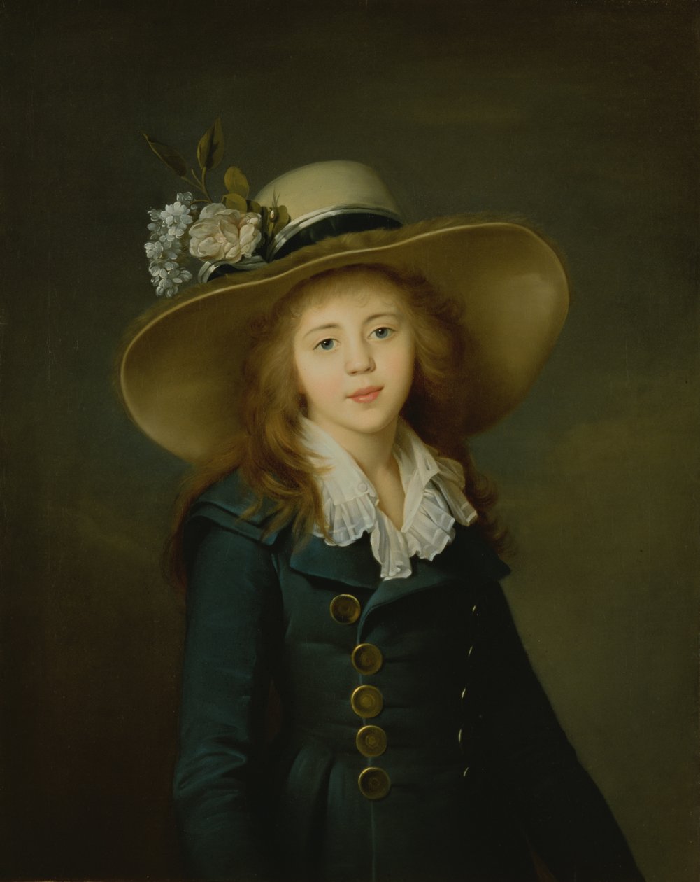 Portræt af Ekaterina Stroganov som et barn, 1780-89 af Jean Louis Voille