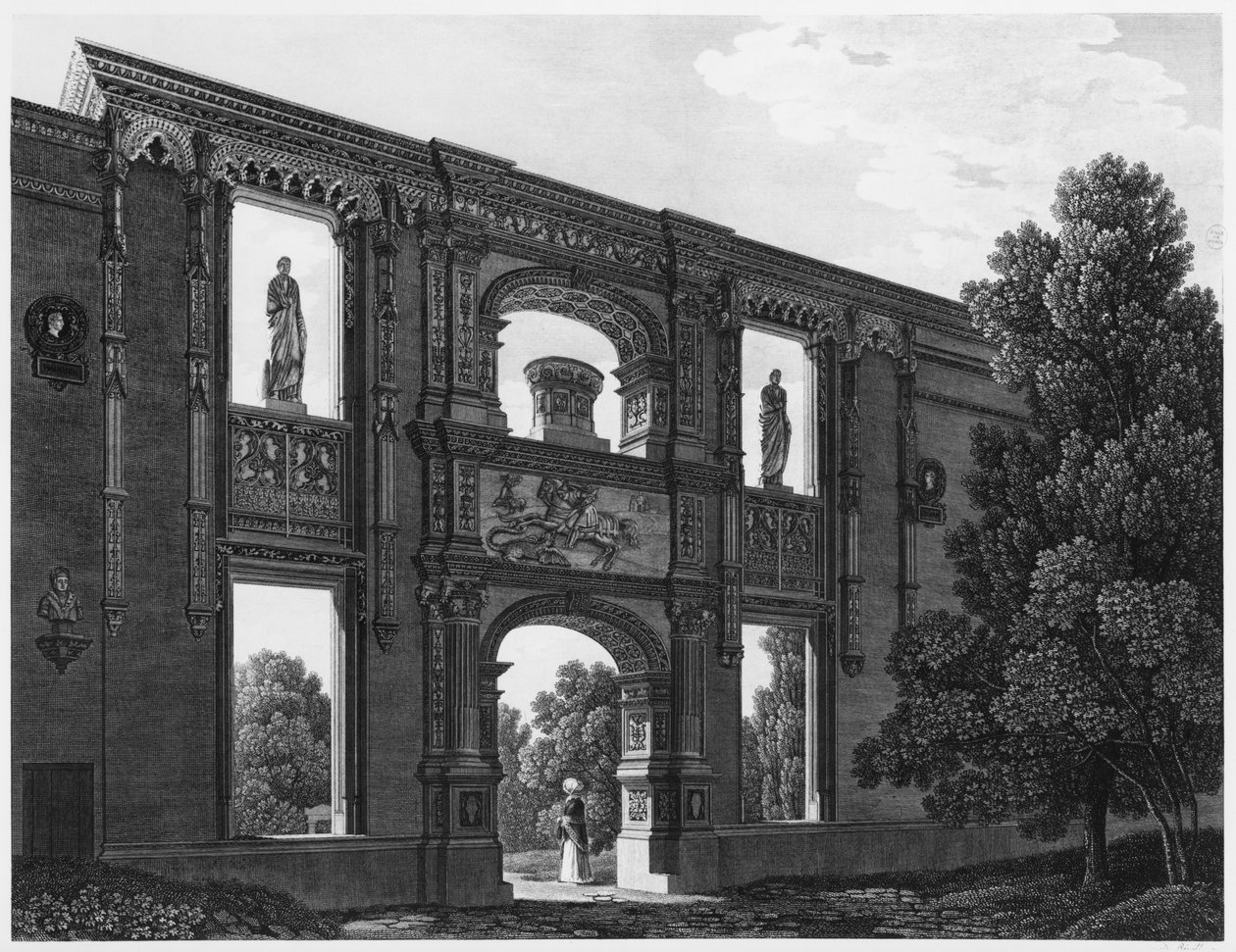 Arch of Gaillon, Musee des Monuments Francais, Paris, illustration fra 