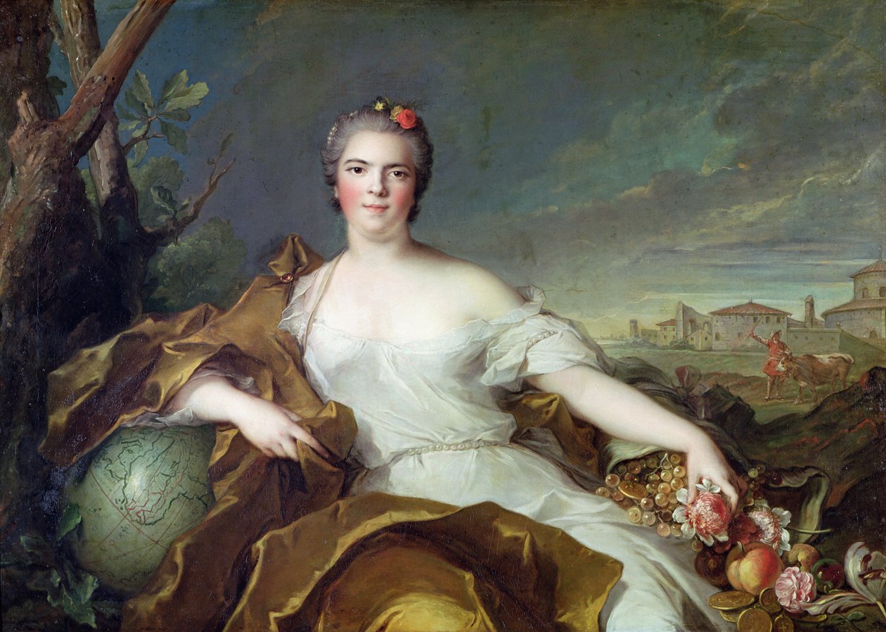 Louise-Elisabeth de France, som jordens element. 1750-1 af Jean Marc Nattier