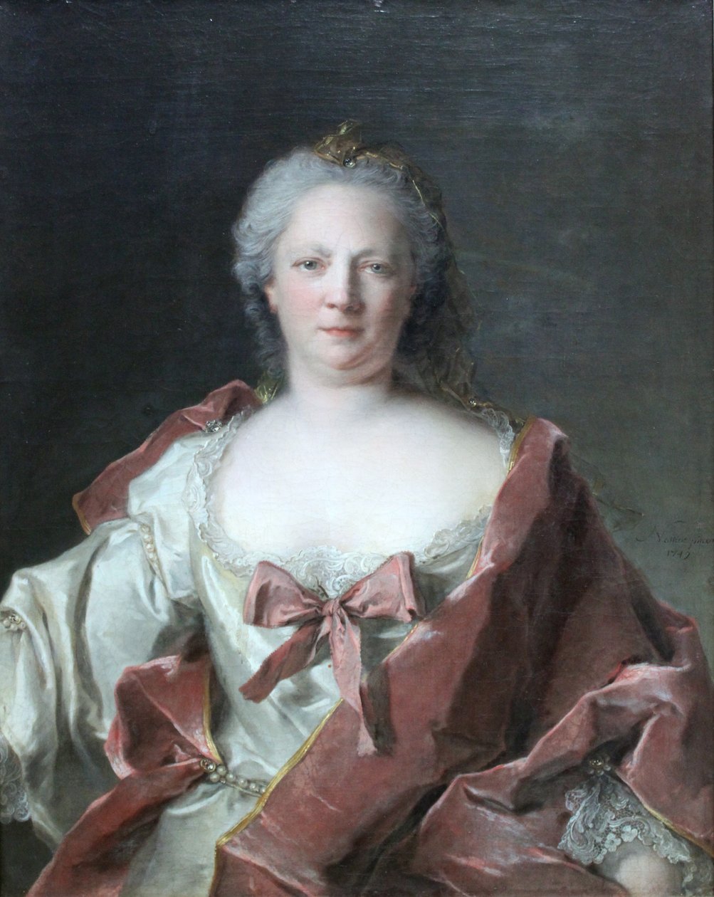 Portræt af Frankfurts bankiers hustru Anna Elisabeth Leerse (1698-1776) af Jean Marc Nattier