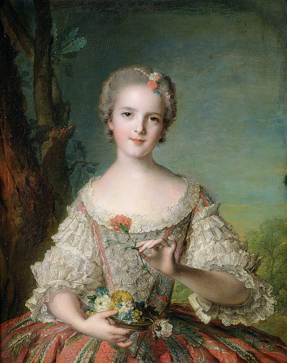 Portræt af Madame Louise de France (1737-87) ved Fontevrault, 1748 af Jean Marc Nattier