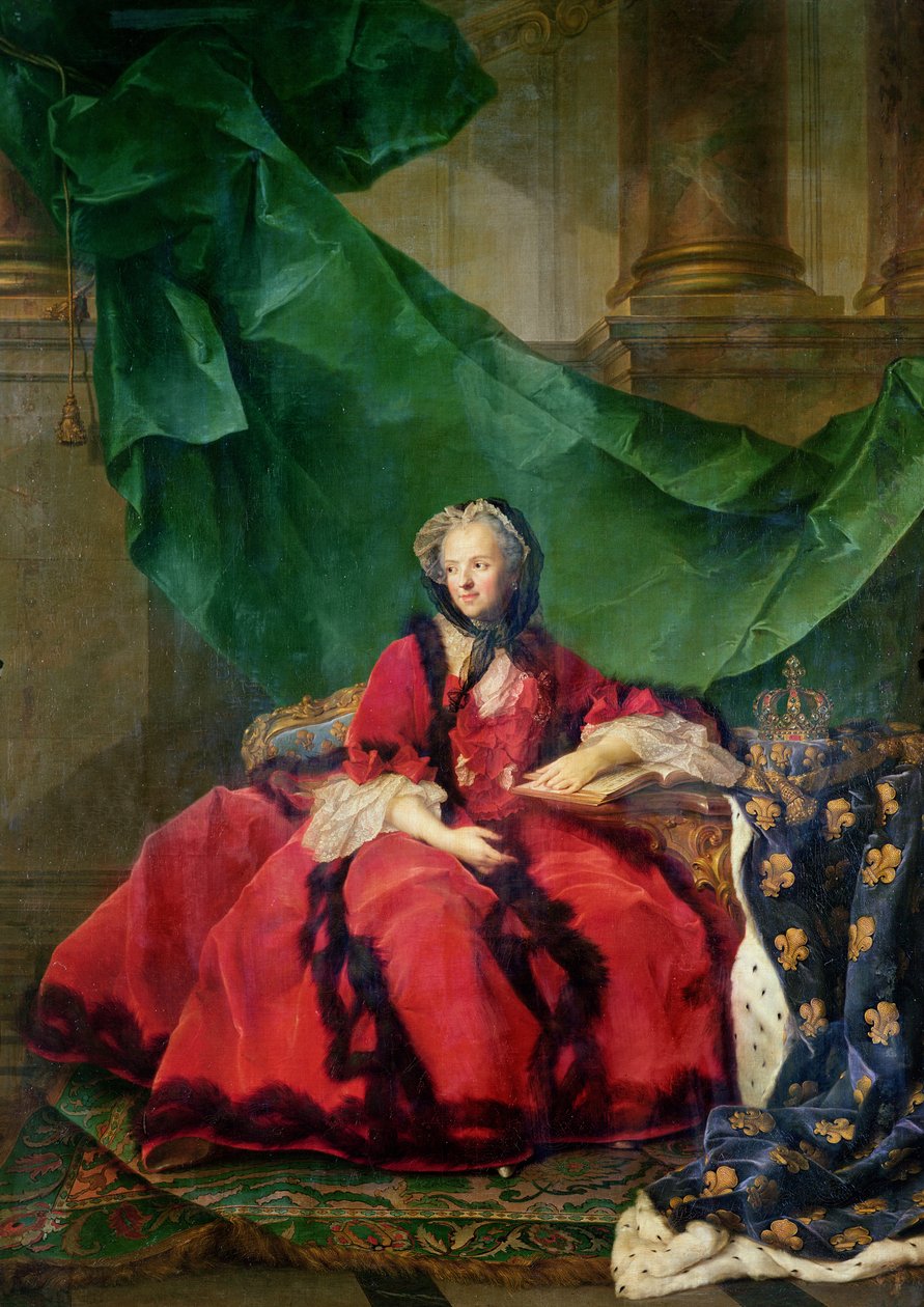 Portræt af Maria Leszczynska (1703-68) i daglig dragt af Jean Marc Nattier