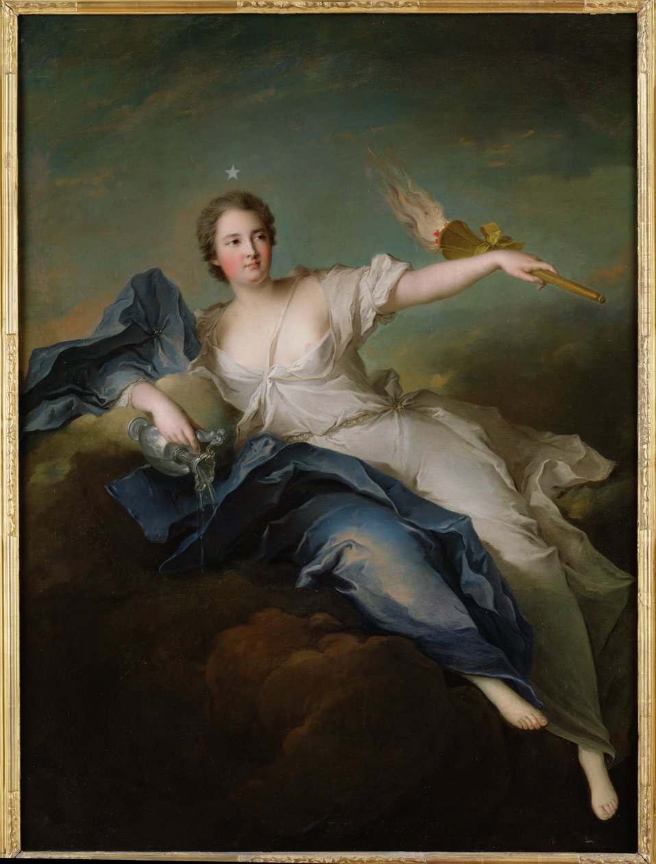 Portræt af Marie-Anne de Mailly-Nesle (1717-44) Marquise af La Tournelle som Eos, efter 1740 af Jean Marc Nattier