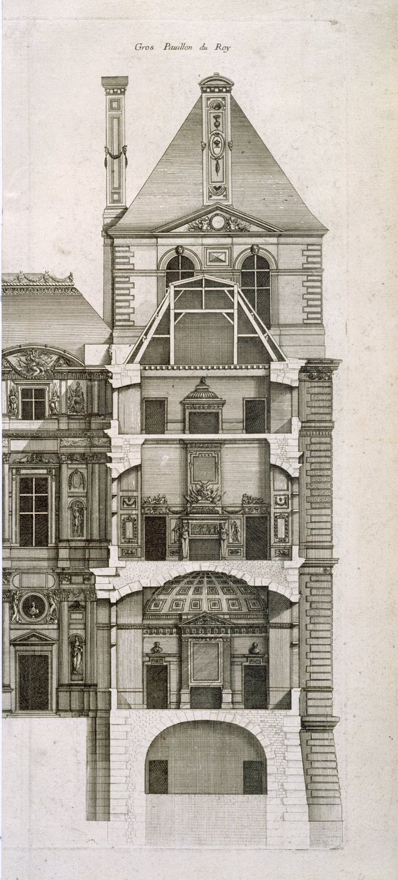 Kongens pavillon i Louvre, fra 