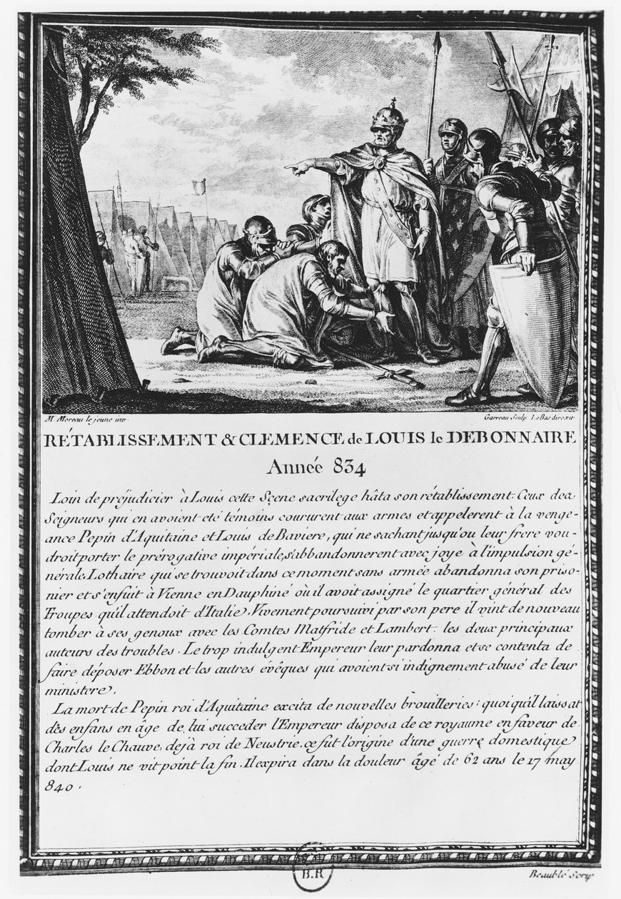 Louis I, den fromme eller debonaire af Jean Michel the Younger Moreau