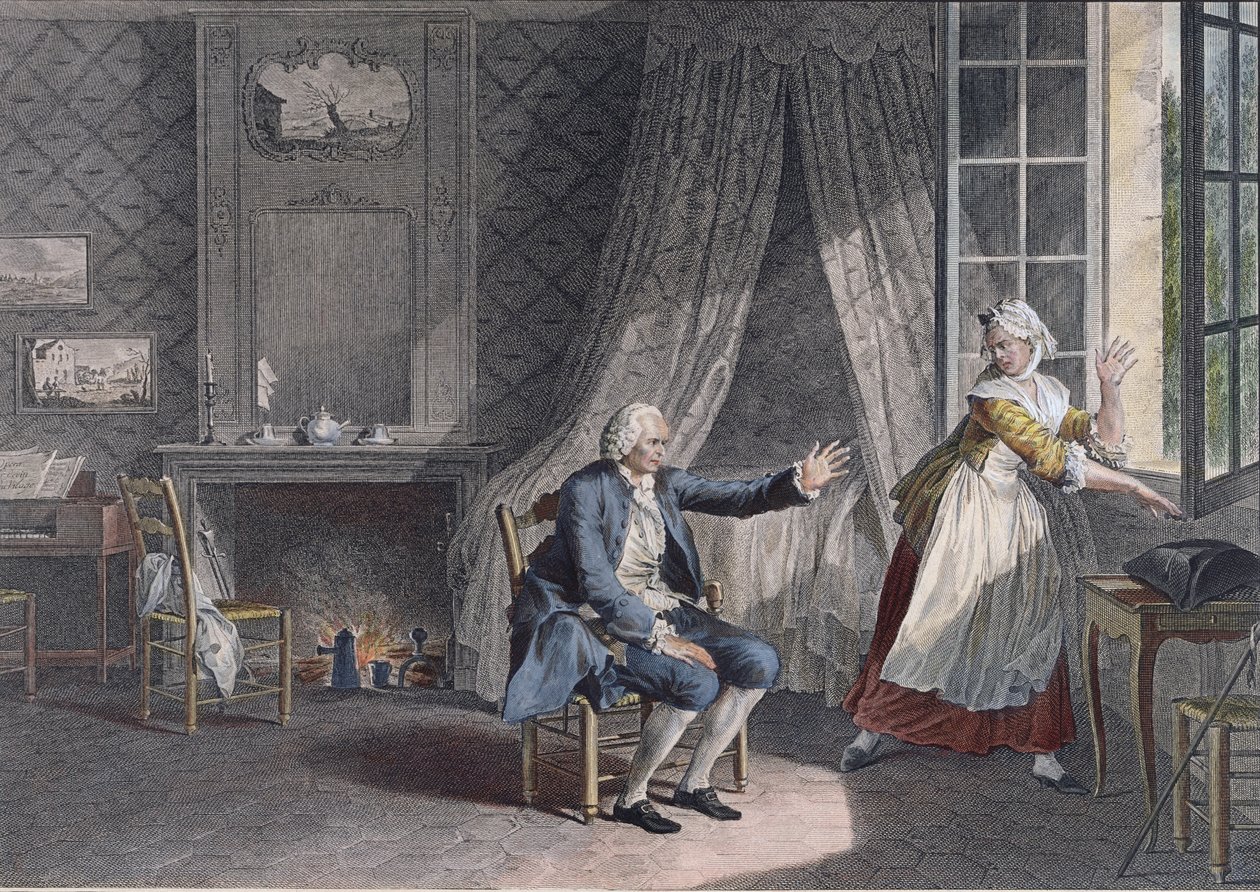 De sidste ord af Jean-Jacques Rousseau (1712-78) i Ermenonville i 1778 af Jean Michel the Younger Moreau