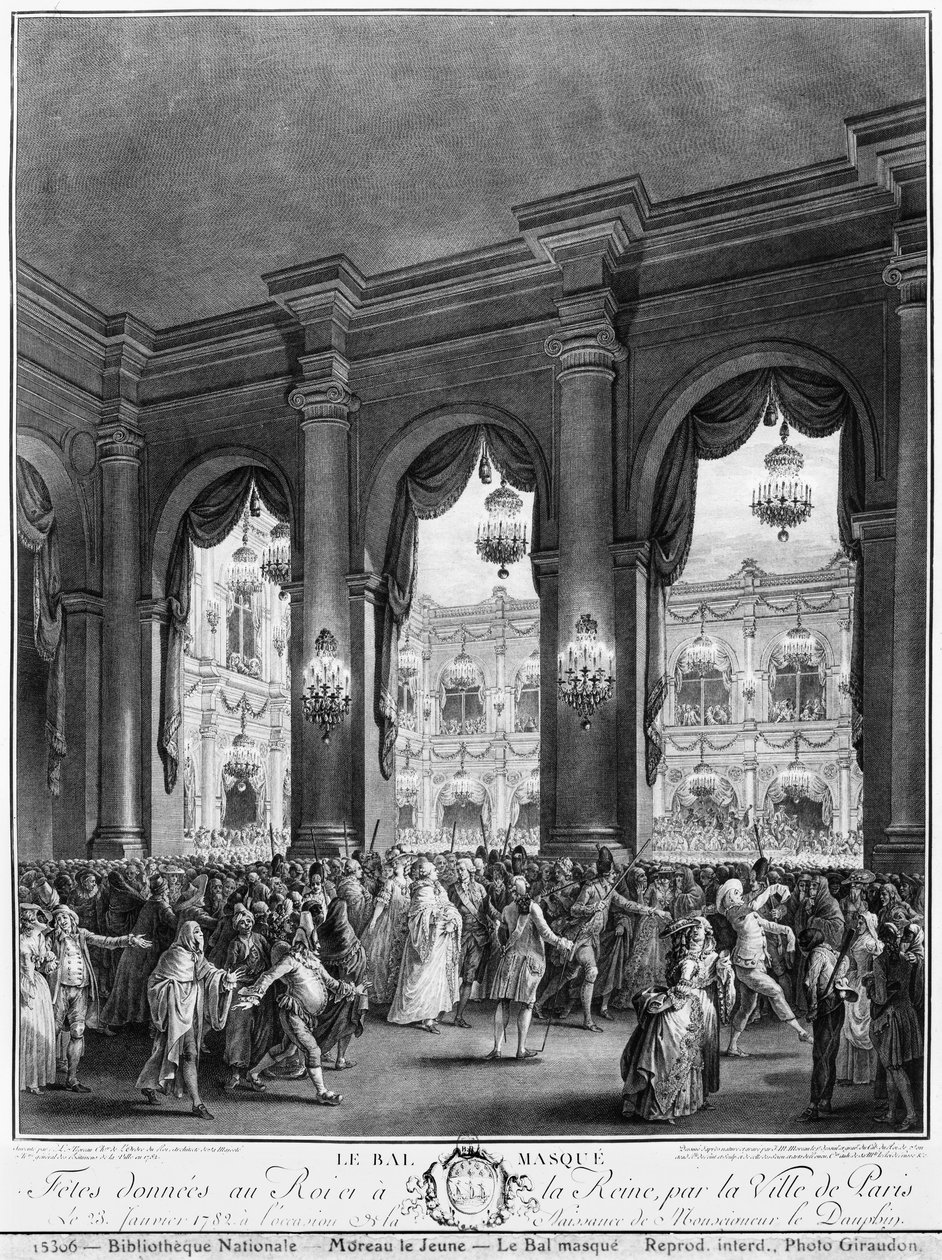 Maskeballet, 23. januar 1782 af Jean Michel the Younger Moreau