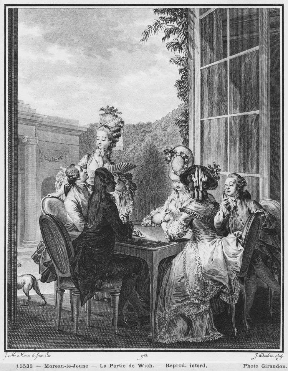 Whistpartiet, graveret af Jean Dambrun (1741-efter 1808) 1783 af Jean Michel the Younger Moreau