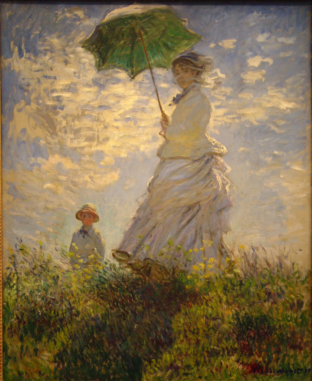 Kvinde med parasol af Jean Monet