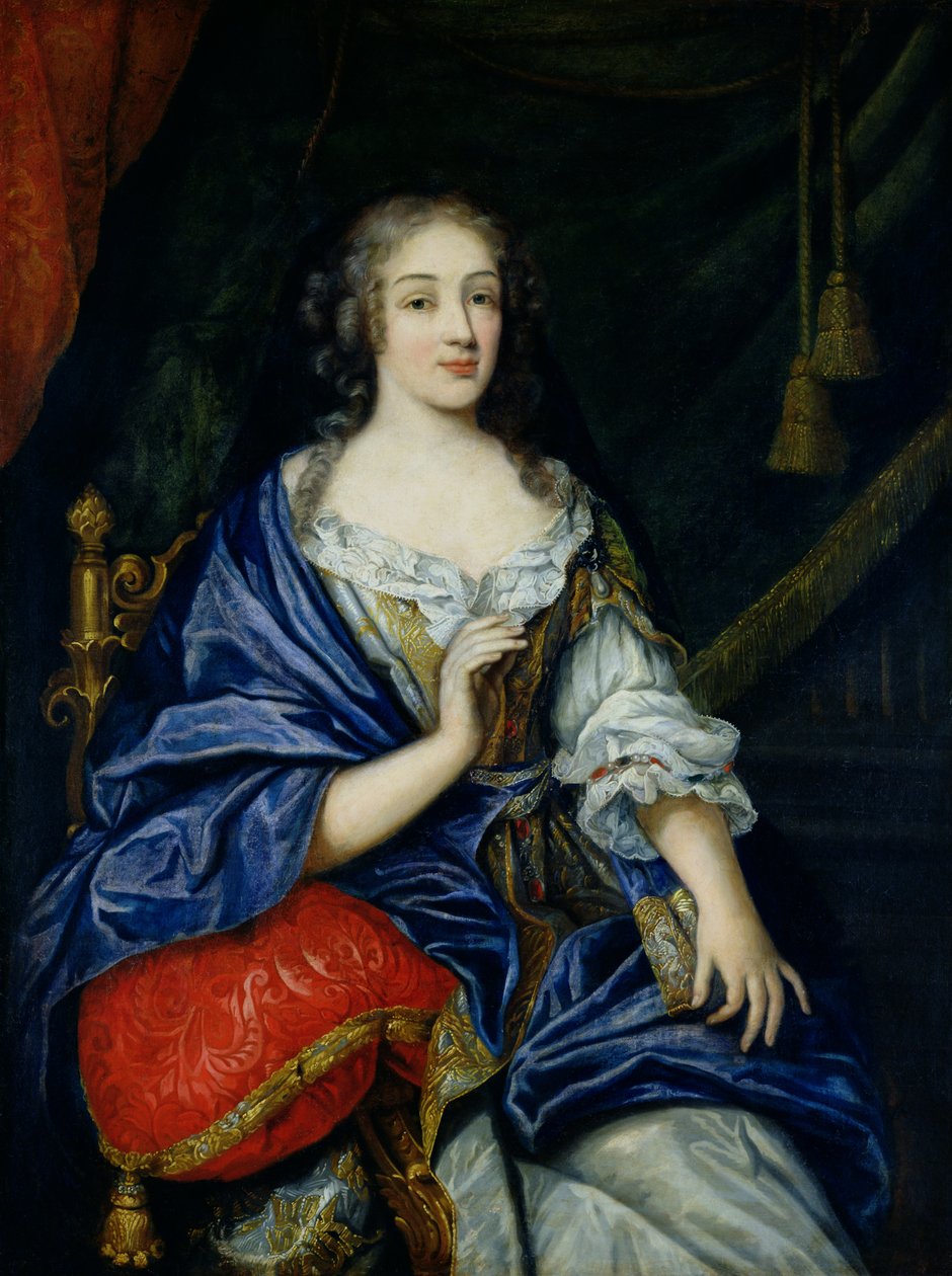 Portræt af Francoise-Louise de la Baume le Blanc (1644-1710) hertuginde af Vaujour, kaldet Mademoiselle de la Valliere af Jean Nocret