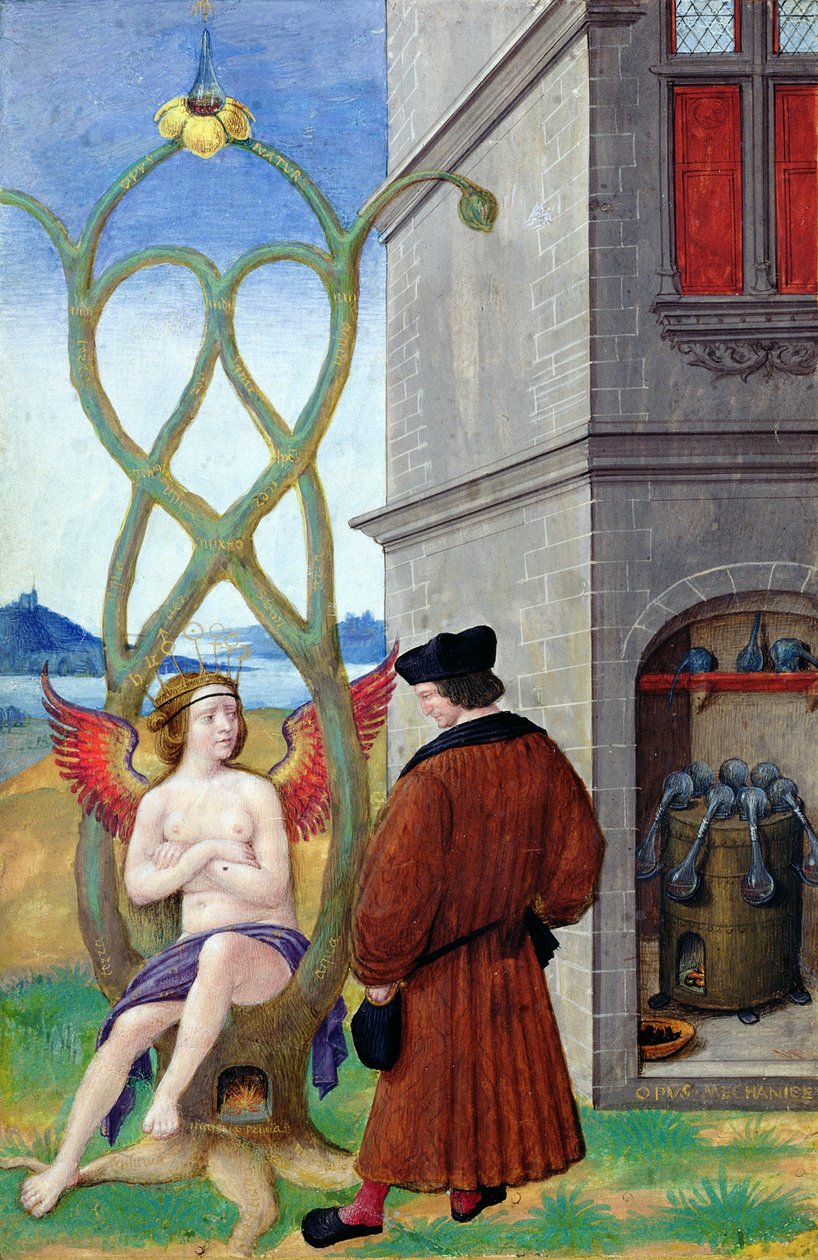 Dialog mellem alkymisten og naturen, 1516 af Jean Perreal