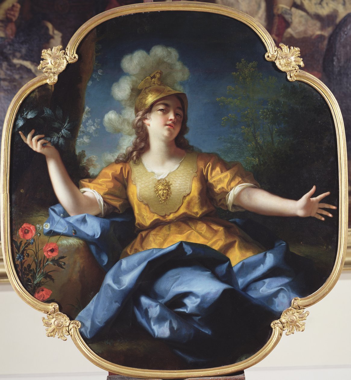 Portræt af en kvinde som Minerva, 1730 af Jean Raoux