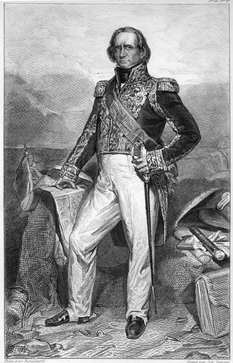 Portræt af Nicolas Jean-de-Dieu Soult (1769-1851) Duc de Dalmatie, marskal af Frankrig og premierminister af Jean Sebastien Rouillard