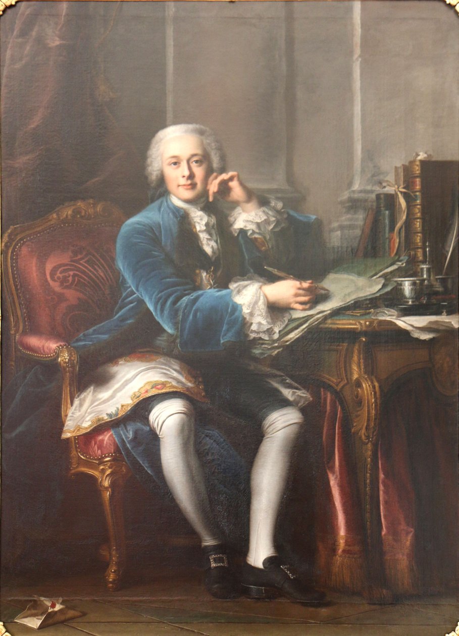 Portræt af Joseph-François-Xavier de Seytres, Marquis de Caumont af Jean Valade