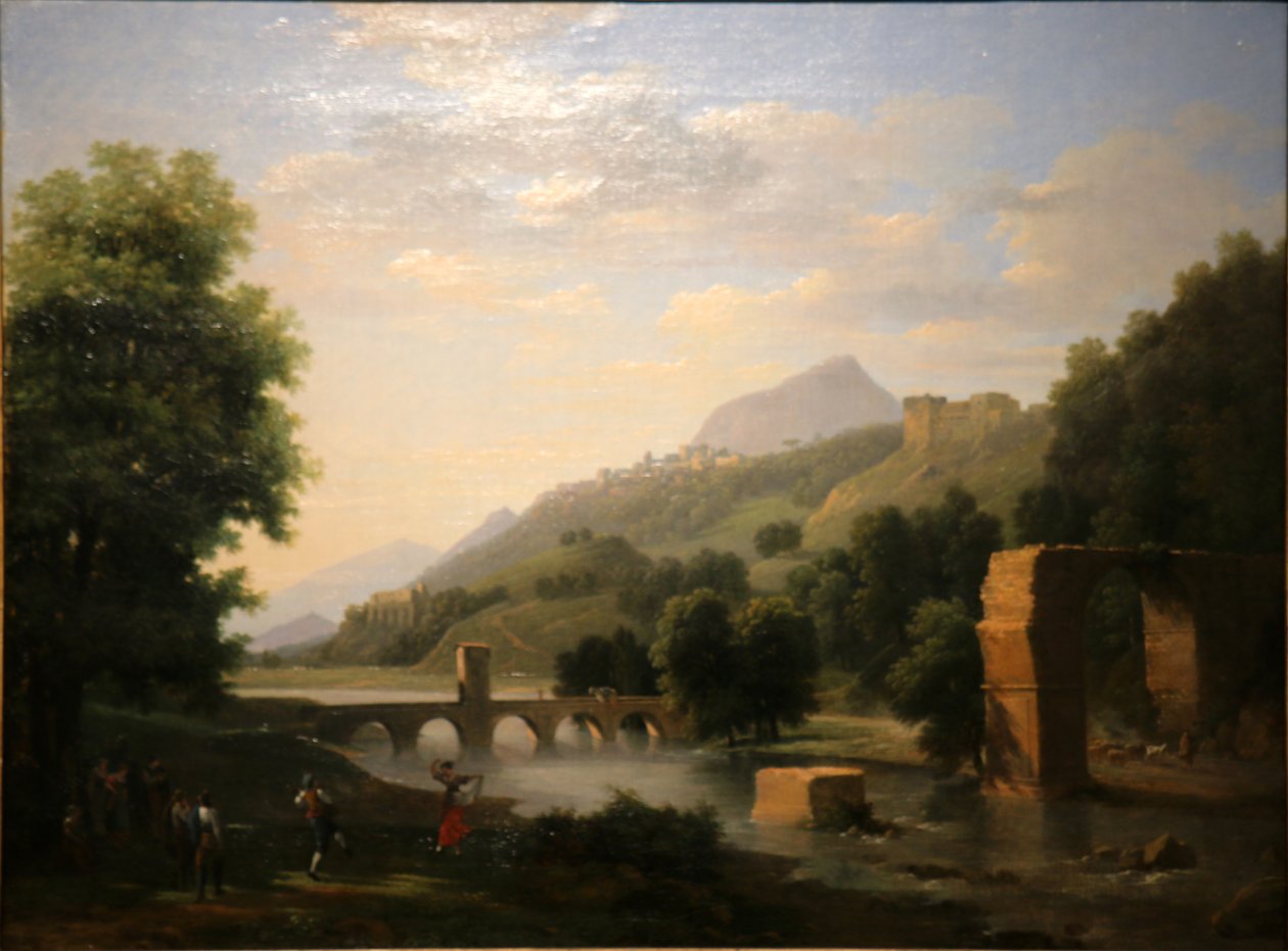 Italiensk landskab af Jean Victor Bertin