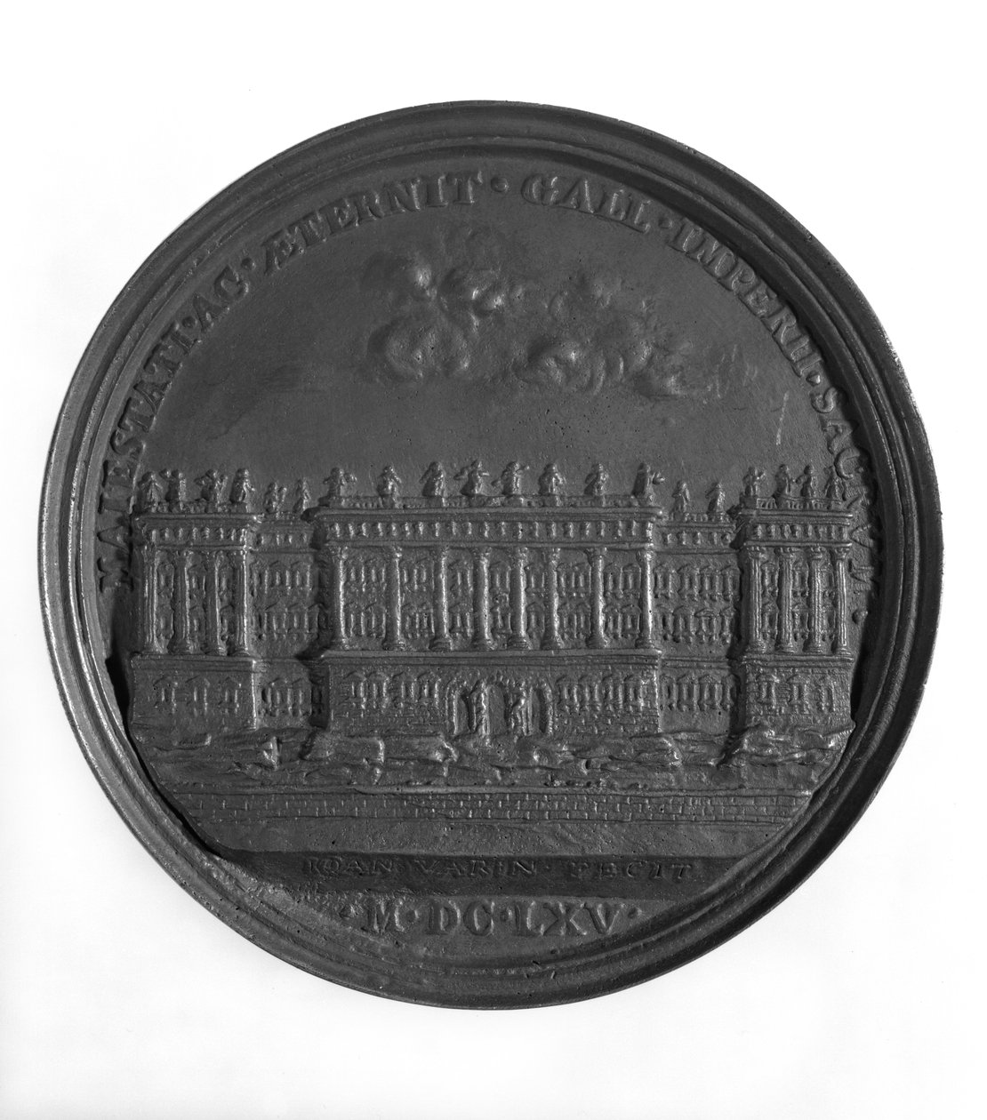 Medalje med Berninis design til Louvre, 1665 (guld) af Jean Warin