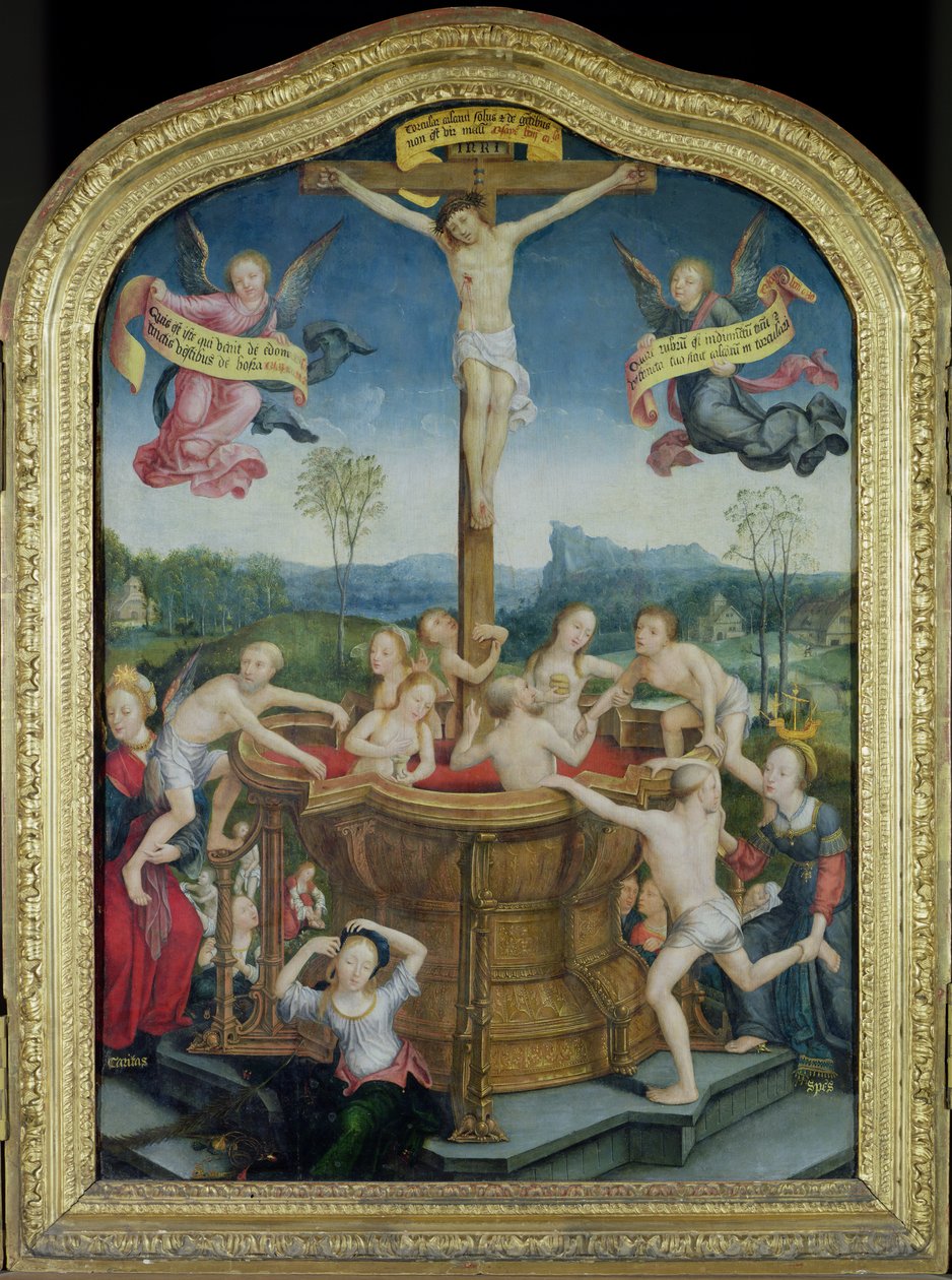 Mystic Bath of the Souls af Jean the Elder Bellegambe