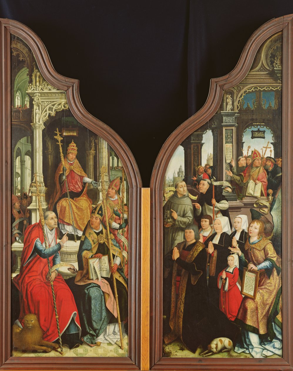 Kirkens fædre og donorerne, fra Triptykonen om den ubesmittede undfangelse af Jean the Elder Bellegambe