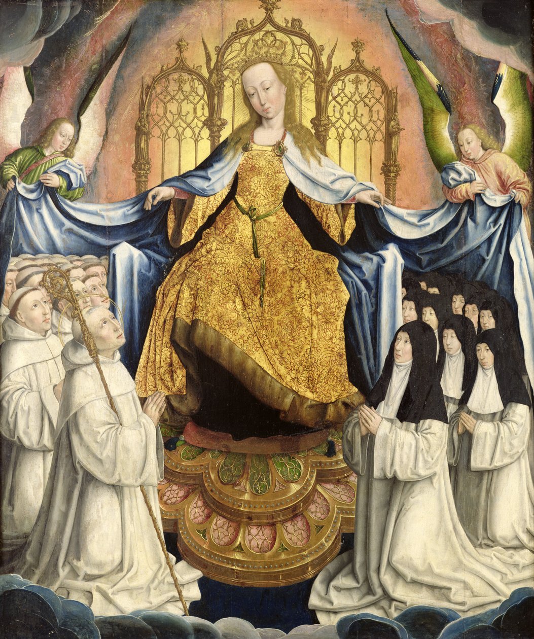 Jomfruen, der beskytter Citeaux-ordenen af Jean the Elder Bellegambe