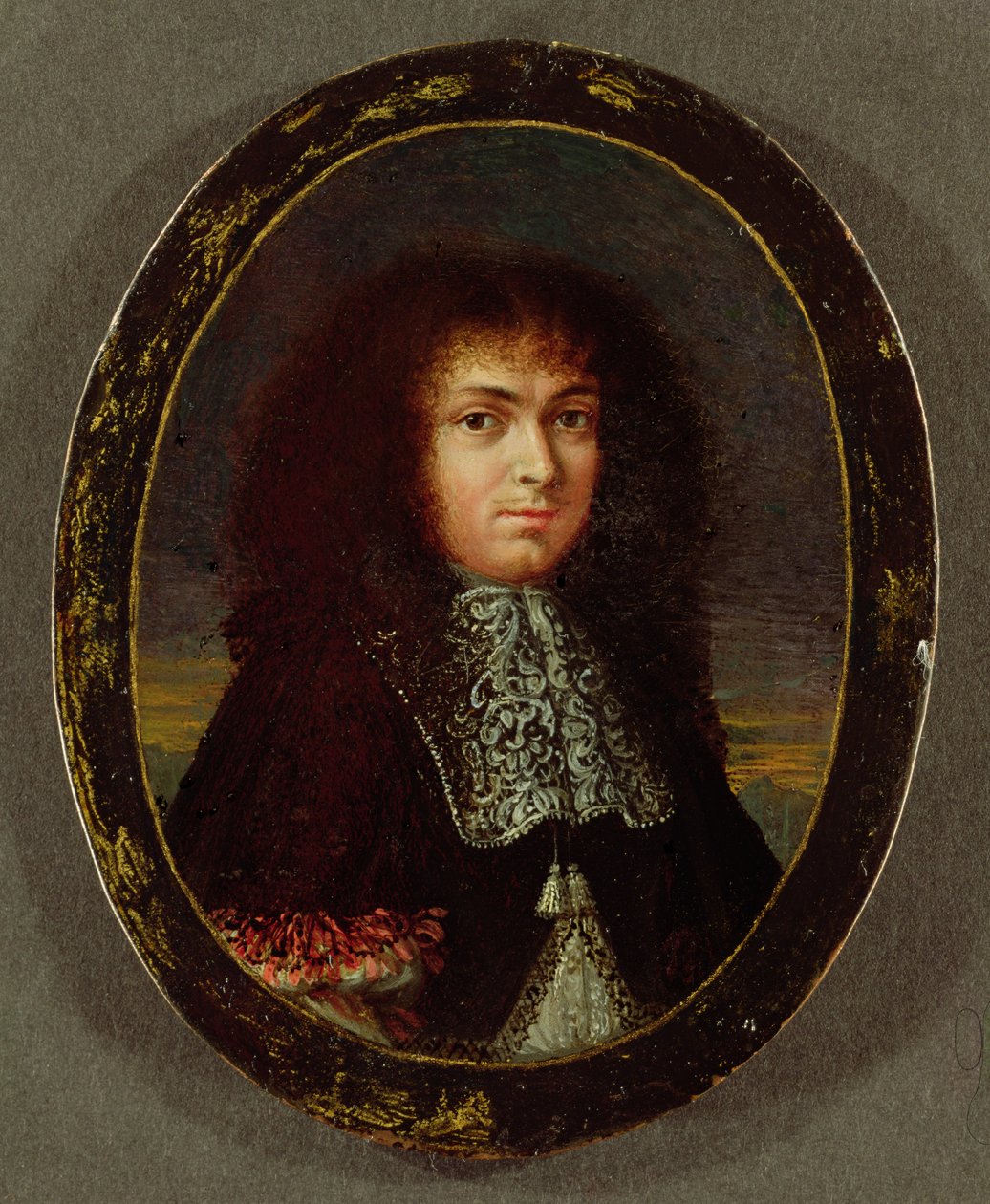 Portræt af Ludvig XIV (olie på kobber) af Jean the Elder Petitot