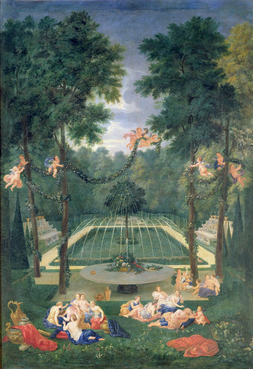 Groves of Versailles, udsigt over Marais med Venus og Echo, 1688 af Jean the Younger Cotelle