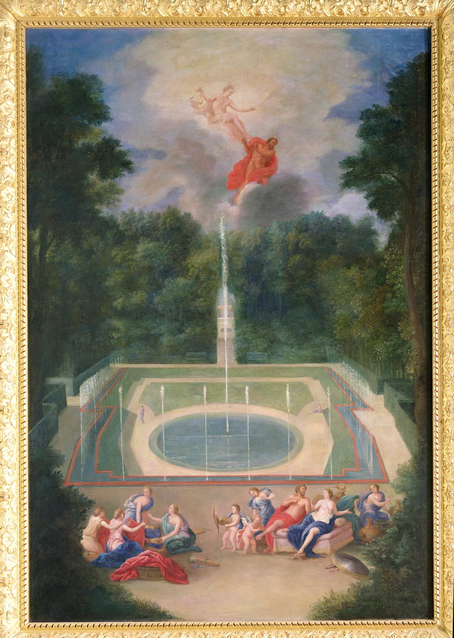 Groves of Versailles med Mars og Venus før Apollo og Vulcan, 1688 af Jean the Younger Cotelle