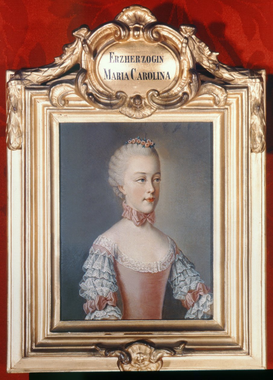 Ærkehertuginde Maria Caroline af Østrig (1752-1814) datter af kejser Frans I (1708-65) og kejser Maria Theresia af Østrig (1717-80) 1762 af Jean Étienne Liotard