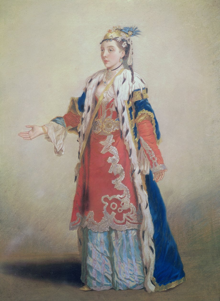 Frankisk kvinde fra Pera, Konstantinopel, 1738-43 (pastel på papir) af Jean Étienne Liotard