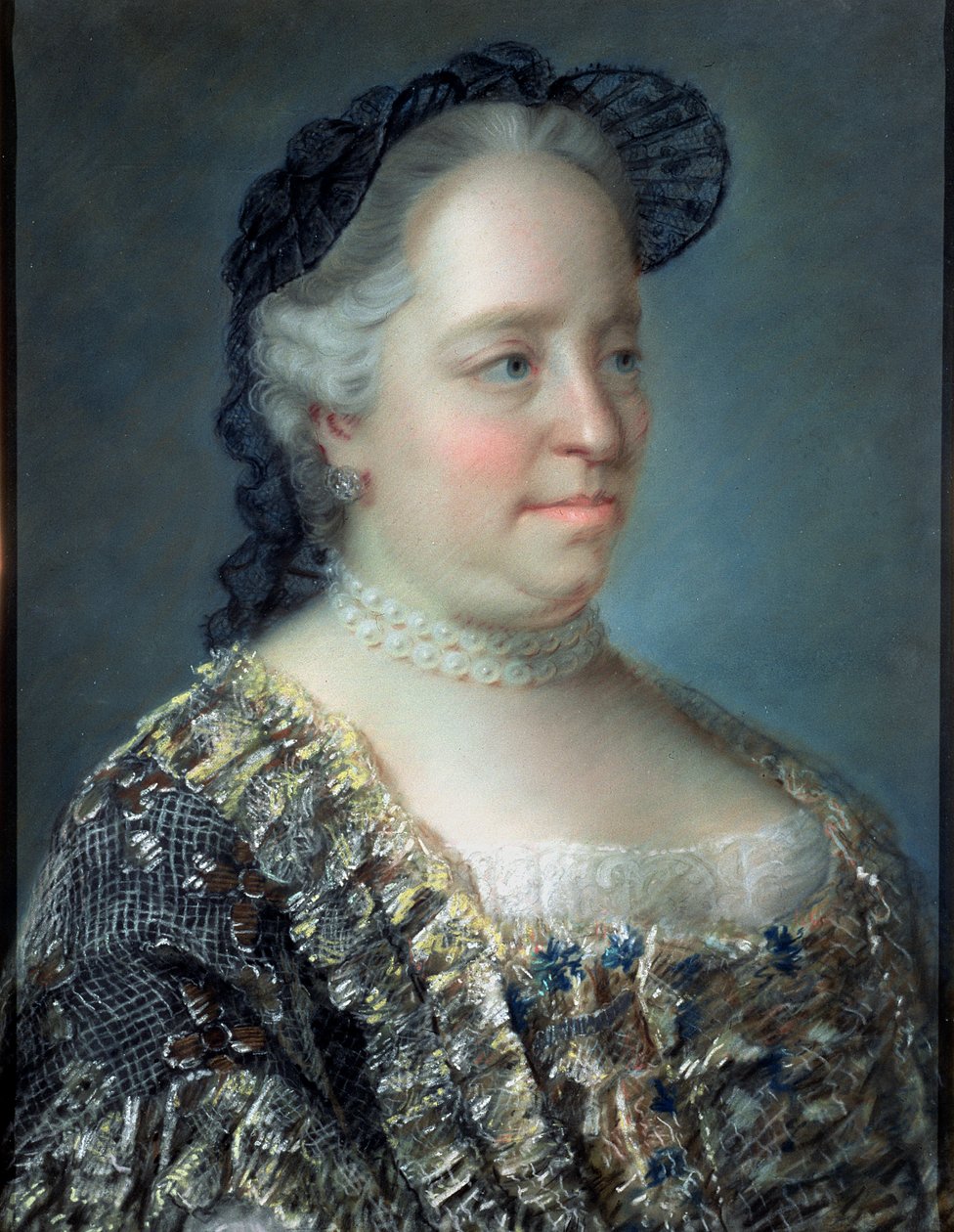 Maria Theresa, kejserinde af Østrig, 1762 (pastel) af Jean Étienne Liotard