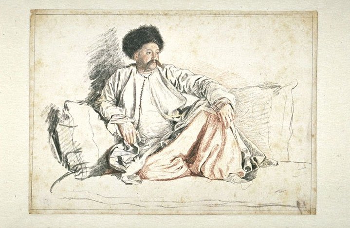 Portræt af hr. Levett af Jean Étienne Liotard