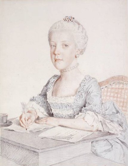 Portræt af ærkehertuginde Johanna Gabriele af Jean Étienne Liotard