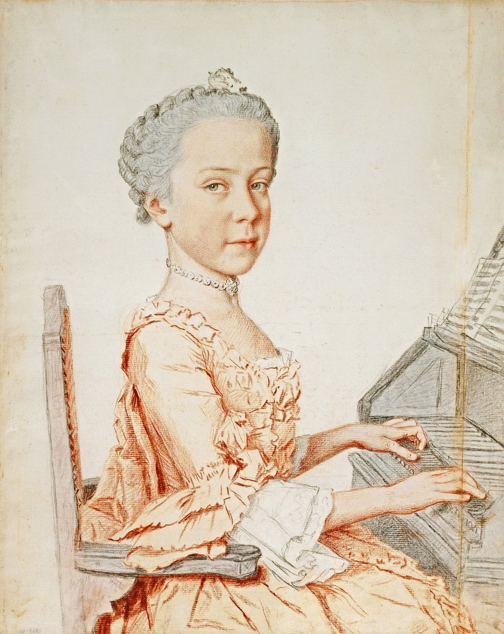 Portræt af ærkehertuginde Maria Josepha af Østrig af Jean Étienne Liotard