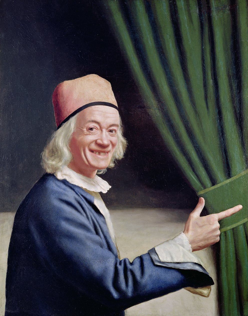 Selvportræt smilende, ca. 1770-73 af Jean Étienne Liotard