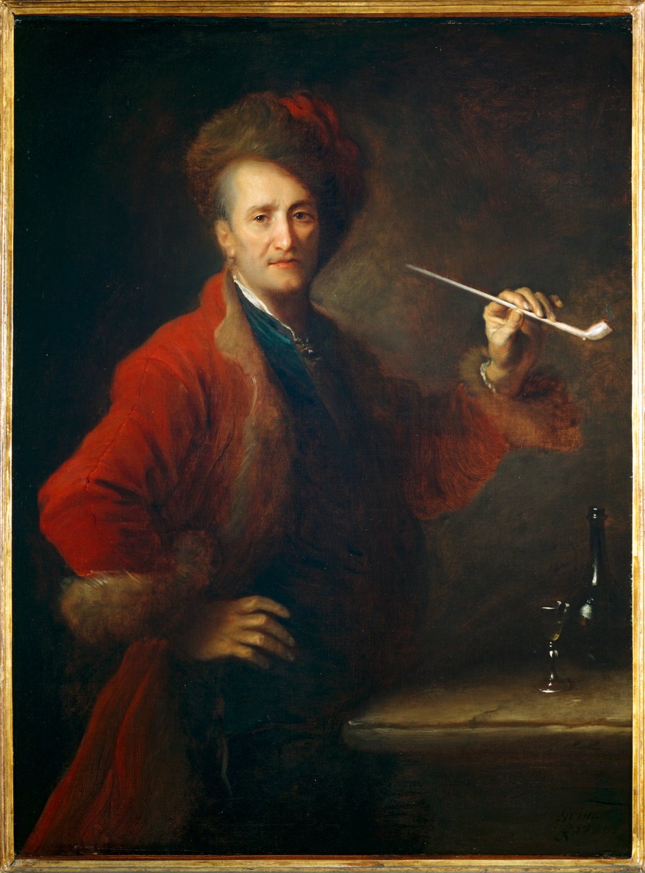 Portræt af en mand i polsk tøj med en pibe i hånden - Portrait d