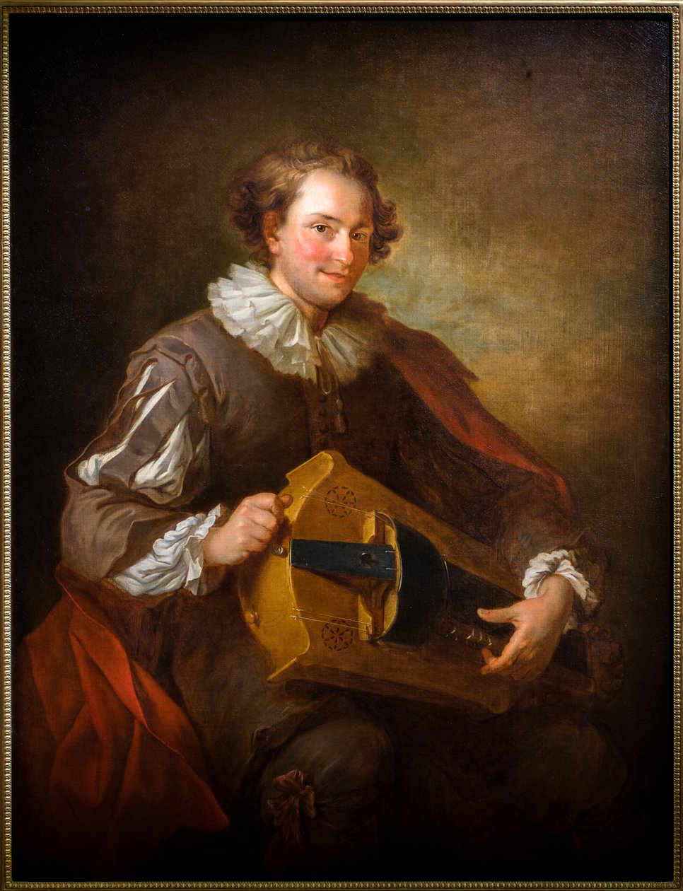 Portræt af en drejelire-spiller af Jean Alexis Grimou