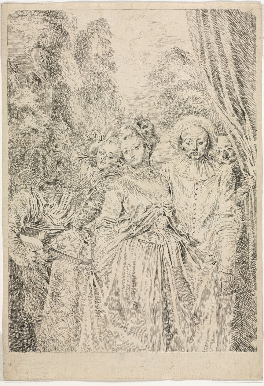 Tøjet er italiensk af Jean-Antoine Watteau